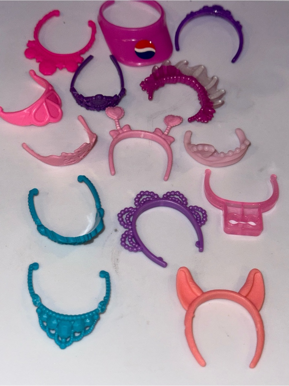 Barbie Mattel head pieces tiara headband visor necklaces crowns